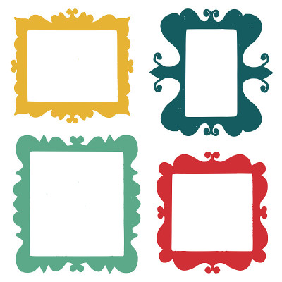 Set of hand drawn frames.