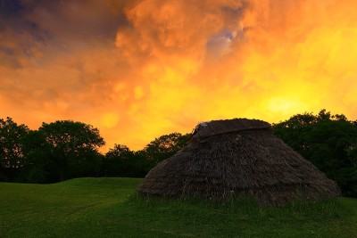 夕阳废墟