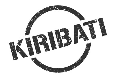 基里巴斯邮票。基里巴斯垃圾轮孤立标志