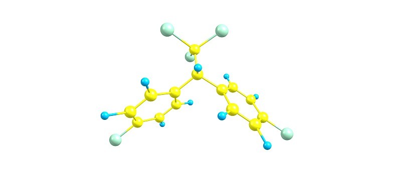 二氯二苯三氯乙烷或滴滴涕分子结构上分离为白色