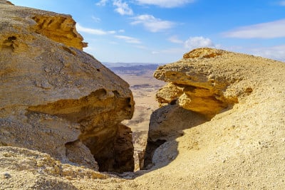 Makhtesh Ramon火山口景观(来自Ardon山)