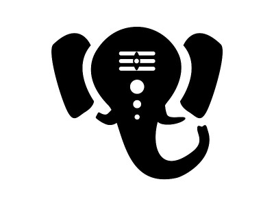 象头神，眼睛轮廓是提拉卡的形状。印度黑人神与象的头好儿子湿婆。