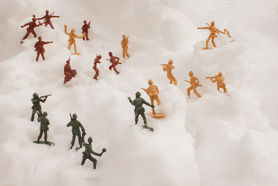 雪地里的战斗
