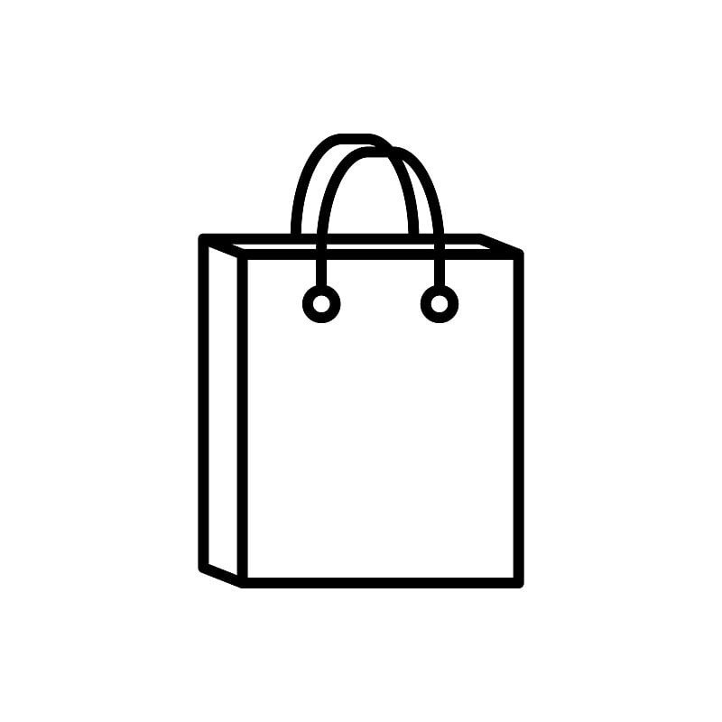 Sopping Bag Flat Icon Design Vector Template Illus