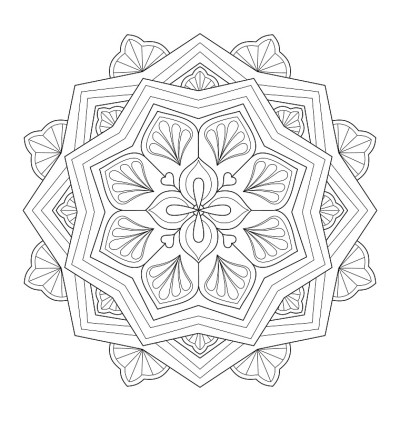 曼荼罗插图成人着色