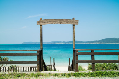 日本大岛的热带天堂海滩