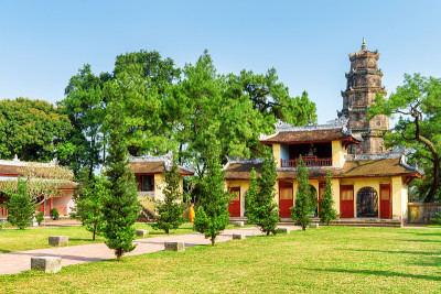 越南顺化，天女宝塔庭院