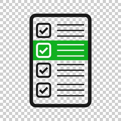 Questionnaire icon in transparent style. Online su
