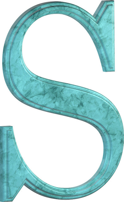 3D blue marble font