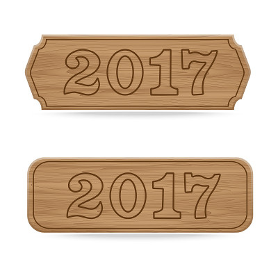 2017年新一年的木牌概念