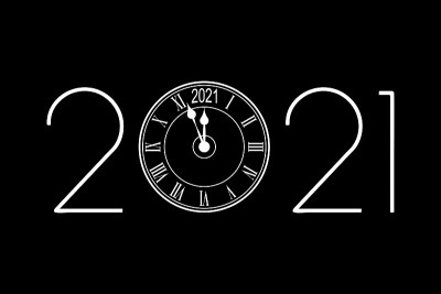 2021年新年与观看背景