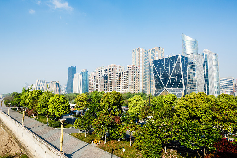 杭州美丽的城市风景，在中国