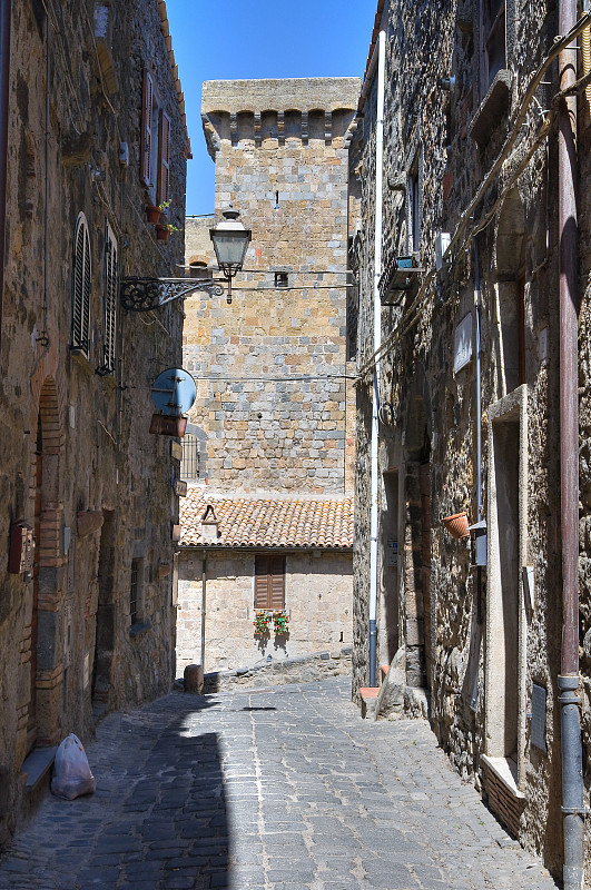 Alleyway。Bolsena。拉齐奥队。意大利。