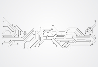 摘要数字背景与技术线路板纹理。电子主板说明。通信和工程概念。矢量图