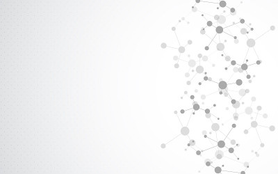 摘要分子结构背景。分子或DNA链，基因工程，神经网络，创新技术，科学研究。技术、科学和医学的概念。