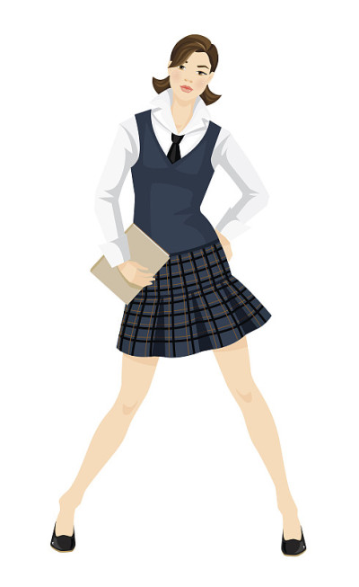年轻的学校或学生女孩