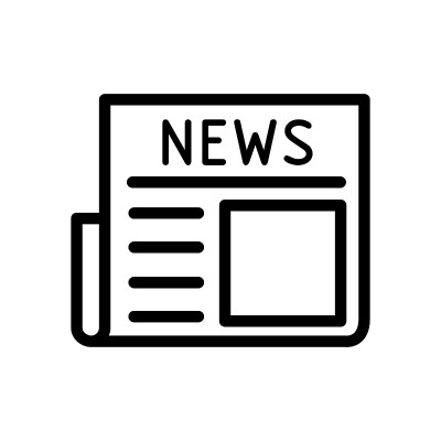 电子报纸、杂志线平面矢量图标