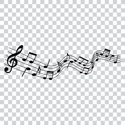 音乐设计元素，音乐音符，孤立，矢量插图。