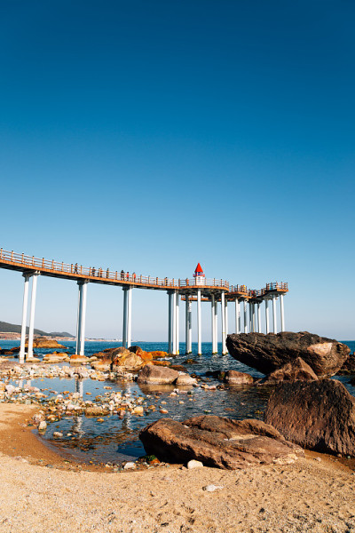 Igari锚观景台和海滩在浦项，韩国