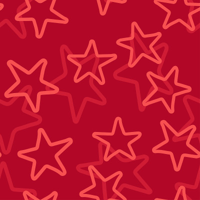 Seamless pattern with pink stars on red background