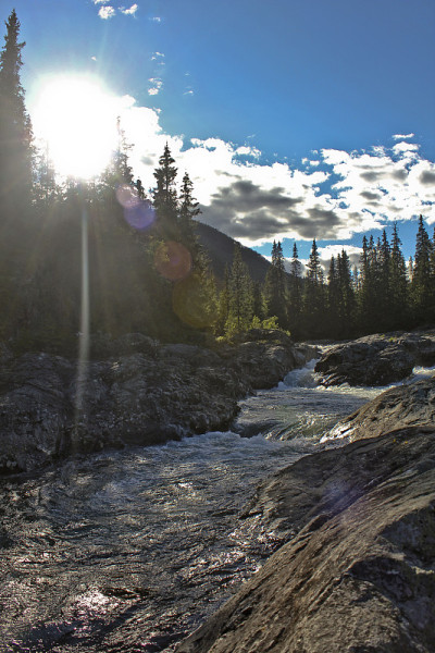 欧洲最美丽的瀑布。Rjukandefossen，挪威，布斯克鲁德，Hemsedal。