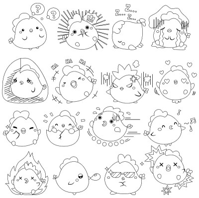 黑白情感鸡