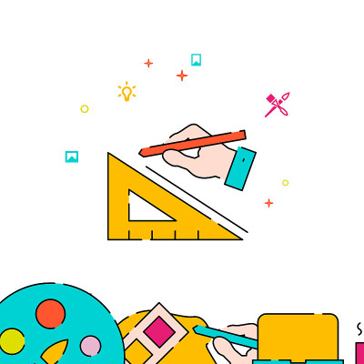 Engineering development filled line icon, simple i