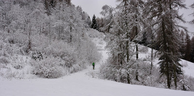 登山者用滑雪板上山