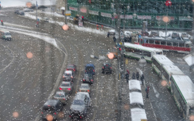 暴雪在城市