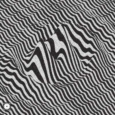 故障抽象背景。失真效果，错误和错误。黑白颗粒图案。点彩图案带有视错觉。点画矢量插图。