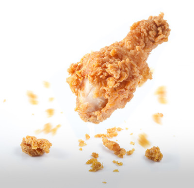 金黄色的炸鸡腿