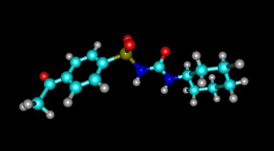 乙六胺分子结构分离在黑色上