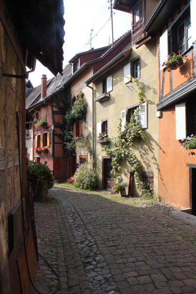 Eguisheim的住宅街道