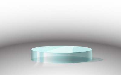 背景矢量三维渲染水晶讲台。展示化妆品。