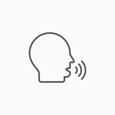 语音控制图标，人说话矢量