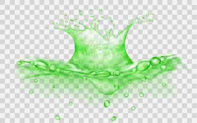 Splash of water with drops