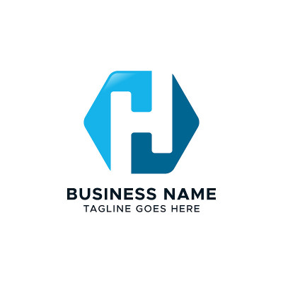 字母H矢量插图设计模板。
