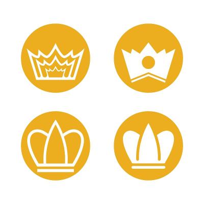 皇冠模板矢量图标