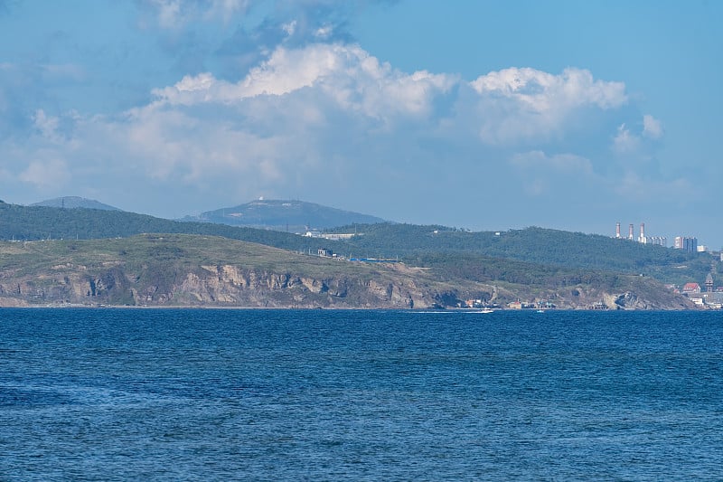 海参崴海岸线的海景