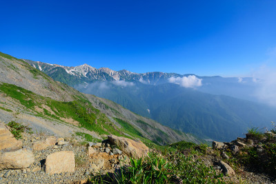 日本北阿尔卑斯山的四郎马山