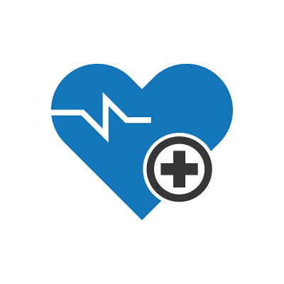Medical Heart Icon Blue