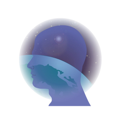 冥想与宇宙相连的图像