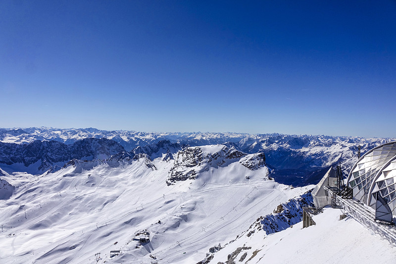 从德国巴伐利亚Zugspitze观看