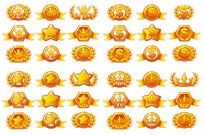 Awards large set , vector creating icons for mobil