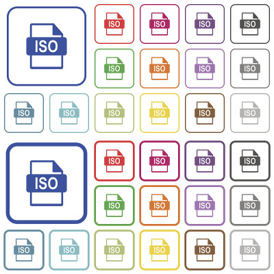 ISO文件格式概述平面颜色图标