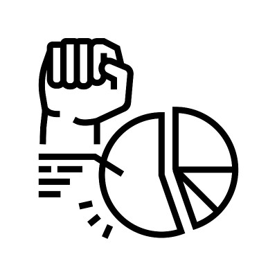多数规则线图标矢量插图