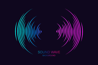 适用于海报、背景等的声波均衡器。音乐声波设计孤立在浅灰色的背景。矢量图