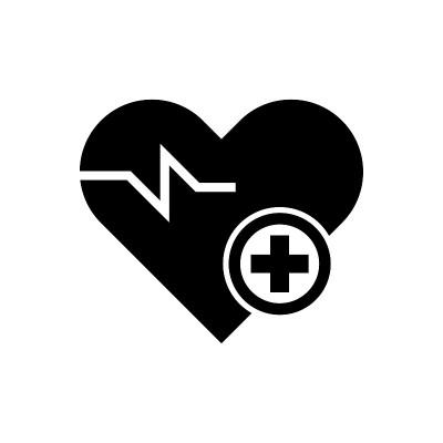 Medical Heart Icon Black