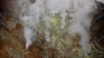 箱根大浪谷的硫酸火山