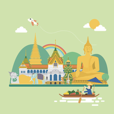泰国旅游概念海报